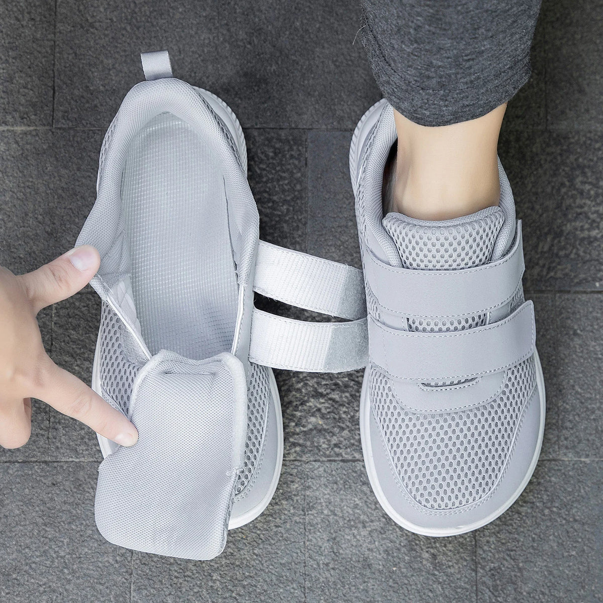 Orthopedische Wandelschoenen Extra Breed Klittenband Diabetische Voeten Verstelbaar Comfortabel Dames Heren | Sulvida