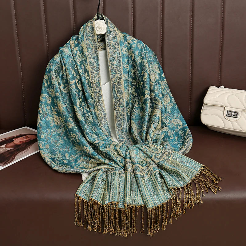 Kasjmier-gevoel Dames Sjaal 70×190 cm Polyester Warme Herfst Winter Omslagdoek Fashion Stola Accessoire | Sulvida