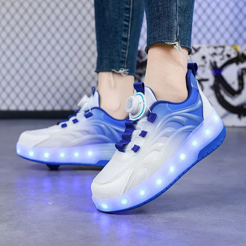Verlichte Rolschaatsen voor Kinderen met USB Oplaadbare LED Wielen Sportschoenen Jongens Meisjes Outdoor | Sulvida