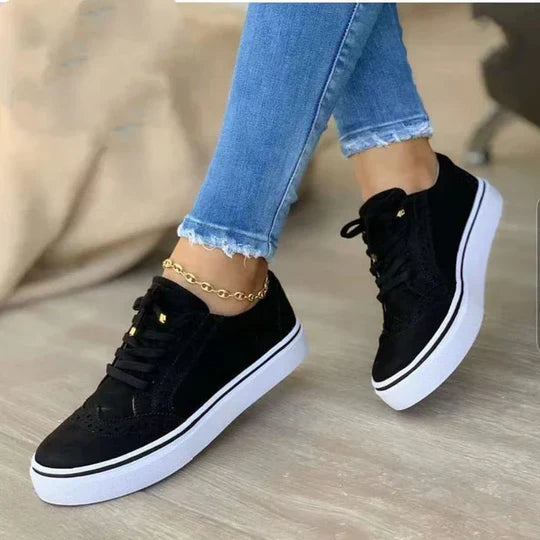 Dames Vetersneakers met Ergonomische Inlegzool en Verstelbare Vetersluiting voor Dagelijks Draagcomfort | Sulvida