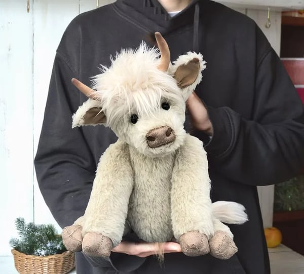 Handgemaakte Schotse Hooglander Knuffel 25cm Alpaca Pluche Veiligheidsgetest Dierenfiguur Woonkamer Kinderkamer | Sulvida