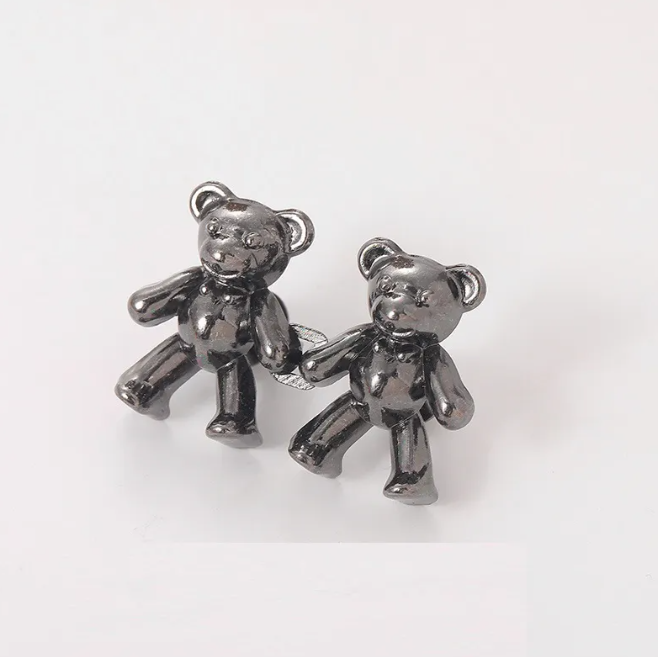 Verstelbare tailleknijper beer metalen legering kledingclip haakje decoratief broekspelden accessoire | Sulvida