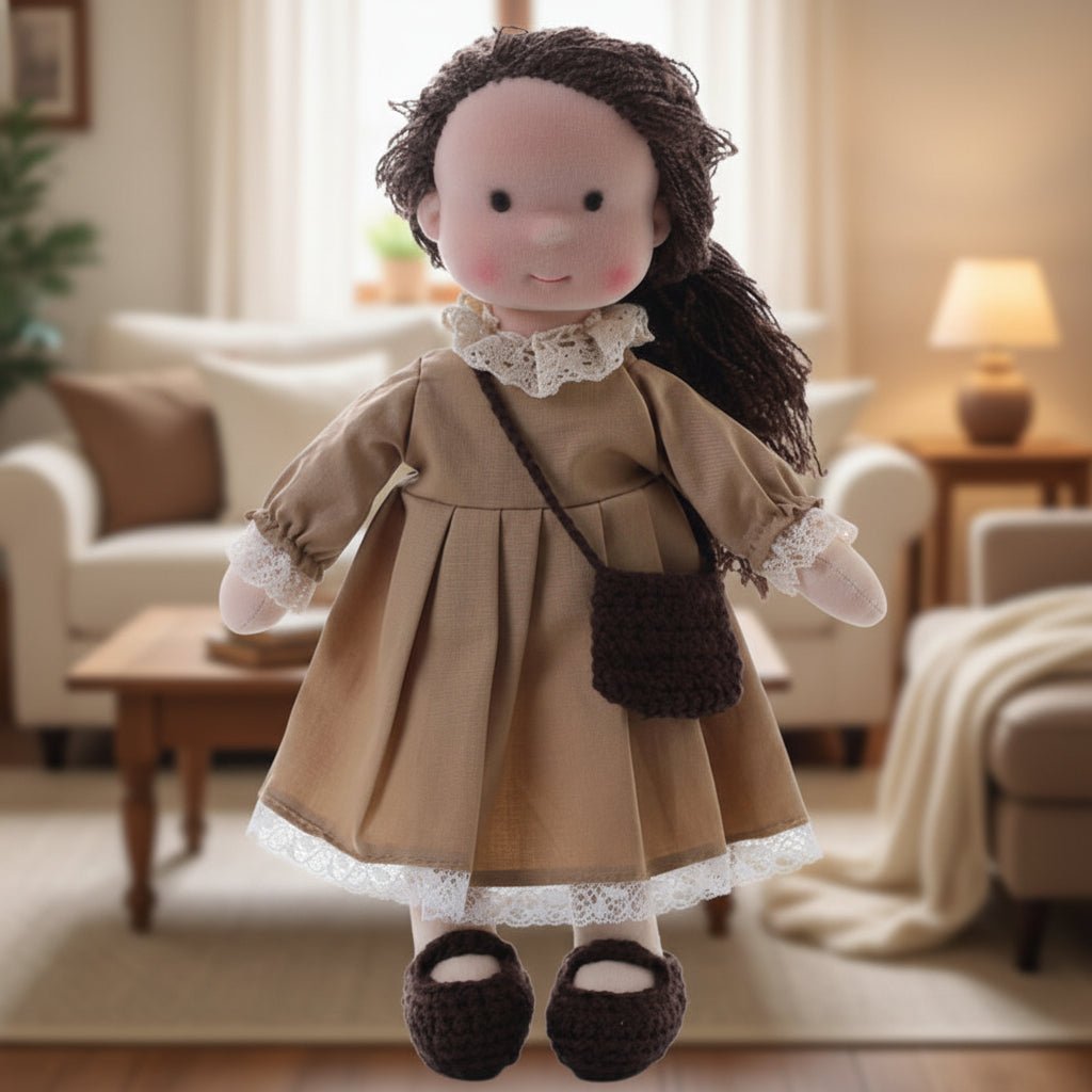 Handgemaakte Katoenen Pop 28 cm Zachte Knuffelpop Fantasievol Speelgoed Duurzaam Eenvoudig Design Kinderkamer | Sulvida