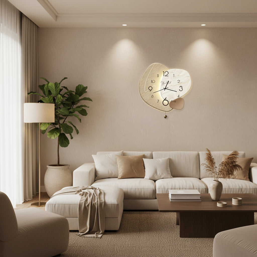 Stille Wandklok Rond Design Woonkamer Slaapkamer Keuken Modern Interieur Decoratief Tijdweergave Klok | Sulvida