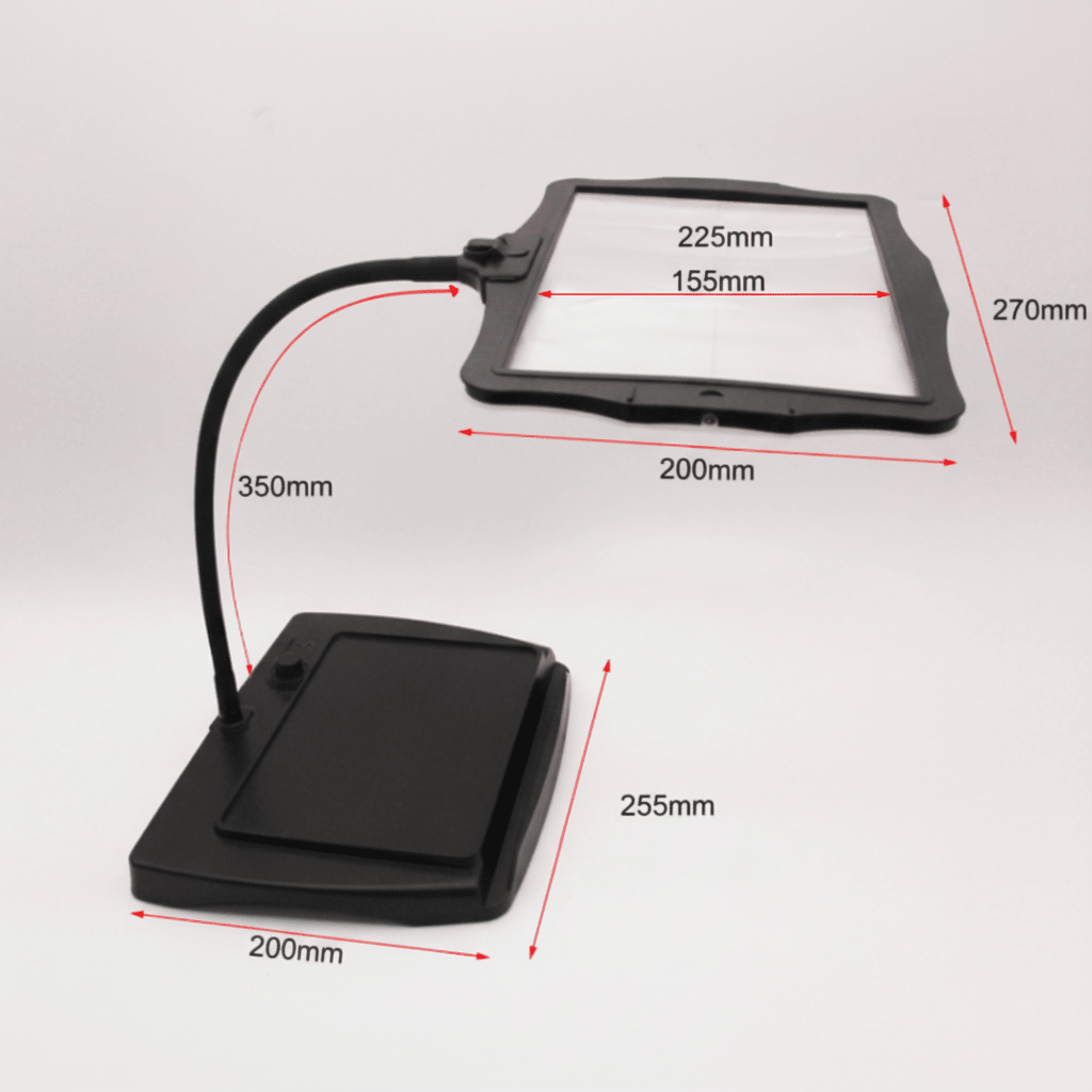 Tafelloep met LED-verlichting 3x vergroting handsfree vergrootglas bureaulamp flexibele arm knutselwerklampen | Sulvida