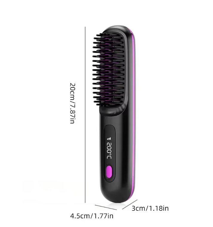 Brosse chauffante coiffante pour cheveux courts et frange, appareil 2-en-1 pour sécher et coiffer, brosse soufflante bouclante | Sulvida