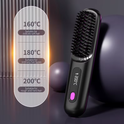 Brosse chauffante coiffante pour cheveux courts et frange, appareil 2-en-1 pour sécher et coiffer, brosse soufflante bouclante | Sulvida