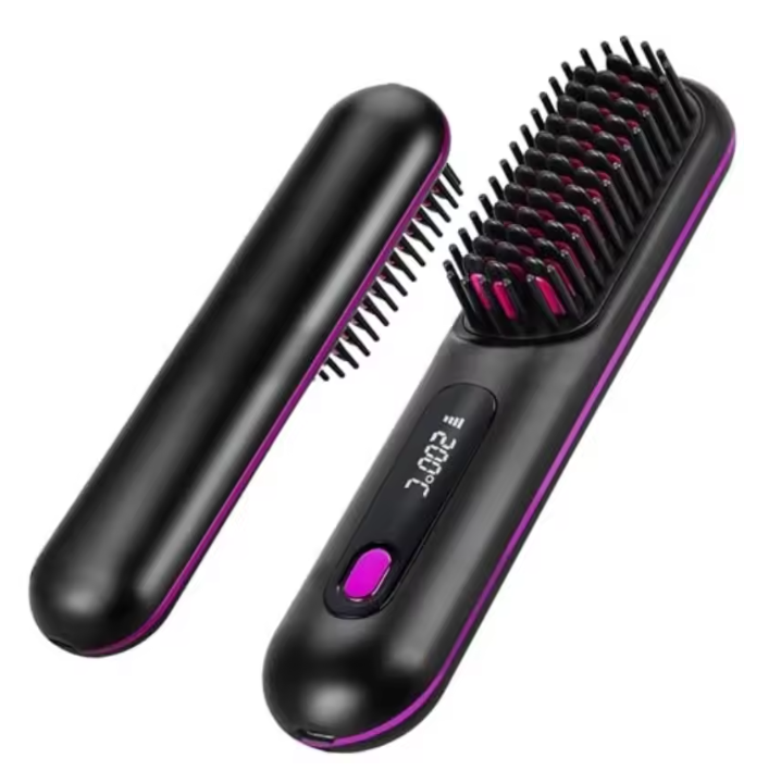 Brosse chauffante coiffante pour cheveux courts et frange, appareil 2-en-1 pour sécher et coiffer, brosse soufflante bouclante | Sulvida