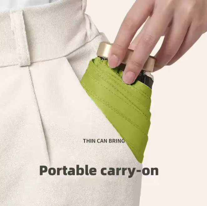 Mini parapluie pliable, format de poche, protection UV, coupe-vent, parasol et parapluie compact et portable | Sulvida