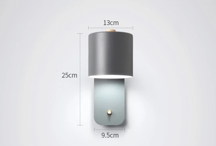 Moderne LED Wandlamp Metaal met Geïntegreerde Schakelaar Wit Groen Grijs Binnenverlichting Chique Design | Sulvida