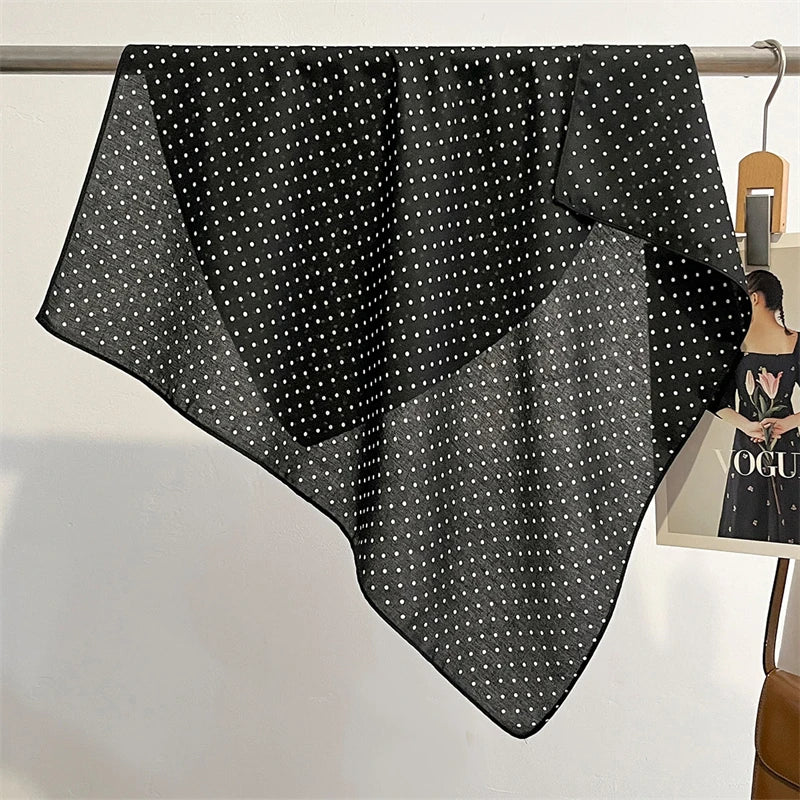 Vierkante Hoofddoek Dames Katoengevoel Print Hals Haar Accessoire Mode Bandana Multifunctioneel 68x68cm | Sulvida