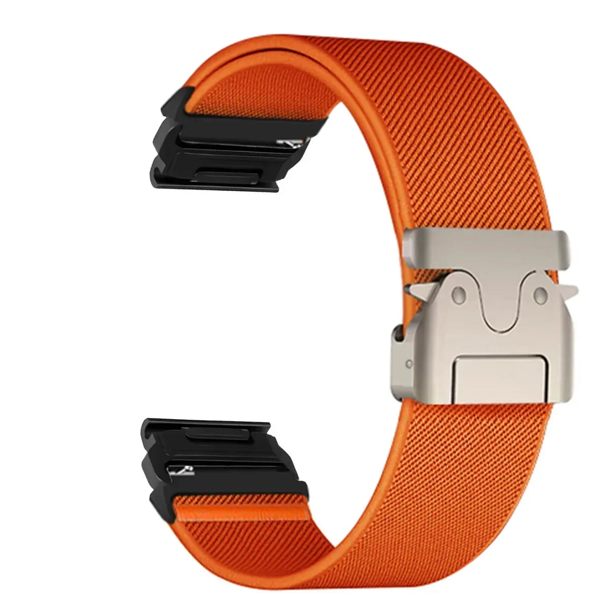Bracelet de montre en nylon 22-26 mm style militaire Garmin résistant à l’usure, réglable, noir, gris, vert, unisexe, sportif | Sulvida