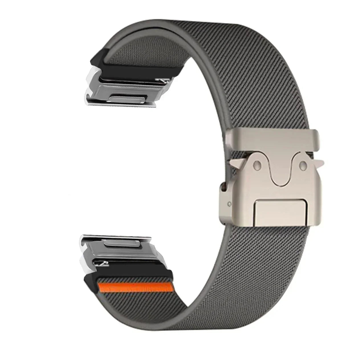 Bracelet de montre en nylon 22-26 mm style militaire Garmin résistant à l’usure, réglable, noir, gris, vert, unisexe, sportif | Sulvida