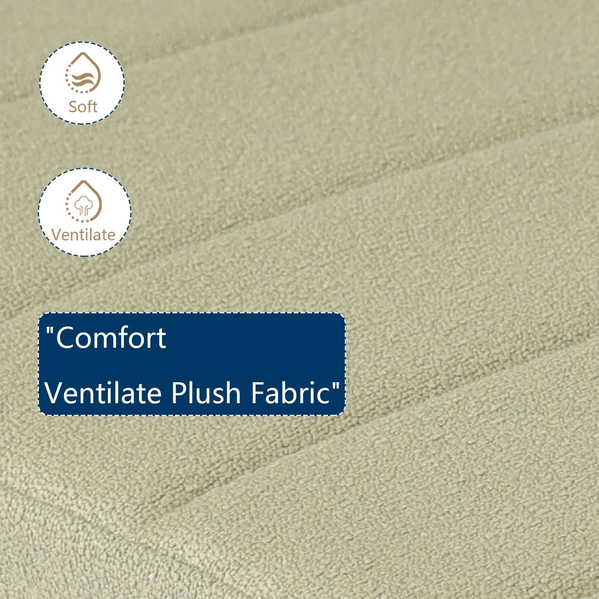 Coussin d’assise en velours teddy marron antidérapant pour canapé ou rebord de fenêtre, mousse haute densité, confortable, intérieur et extérieur | Sulvida