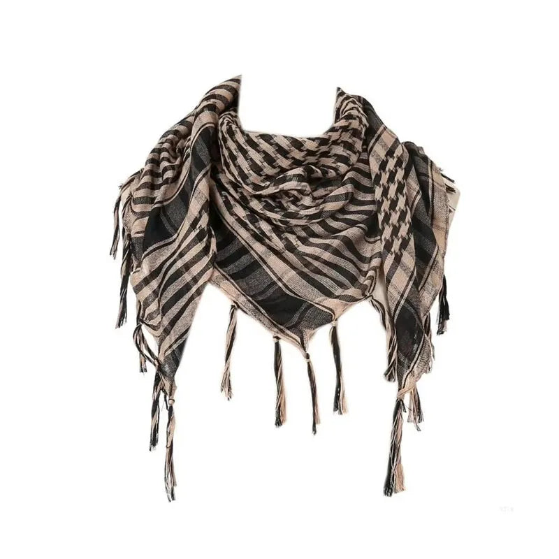 Tactische Shemagh Woestijnsjaal Geruit Katoen 100x100 cm Hoofddoek Hals Mannen Vrouwen Sport Outdoor | Sulvida