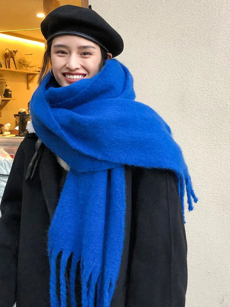 Dikke Pashmina Sjaal met Franje voor Dames - Warme Winter Accessoire Omslagdoek in Diverse Kleuren Stijlvol | Sulvida