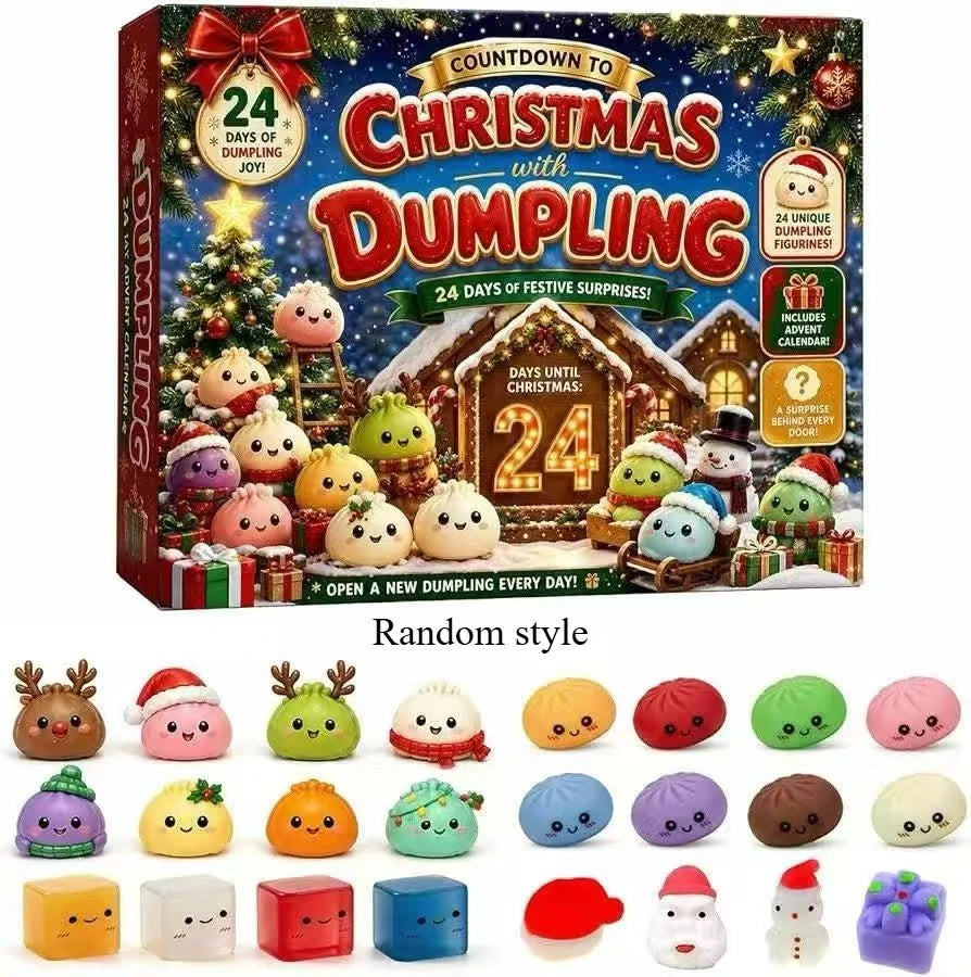 Kerst Adventskalender Knuffel 24 Dagen Broodjes Verrassing Feestdagen Decoratie Bureauaccessoire Cadeau | Sulvida