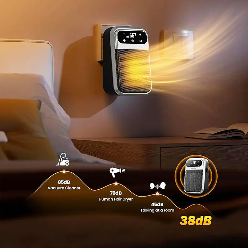 Compacte Stekkerverwarming Keramisch 800W Timer Badkamer Slaapkamer Energiezuinig Stil Oververhittingsbeveiliging | Sulvida