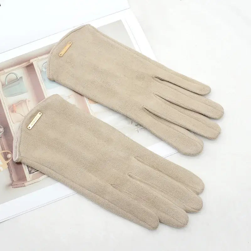 Suède Handschoenen Touchscreen Warm Winddicht Winterhandschoenen voor Dames en Heren Herfst Winter Fietsen | Sulvida
