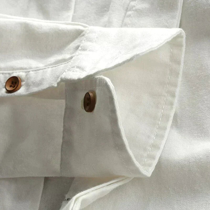 Japans Linnen Herenoverhemd – Traditioneel Design met Moderne Twist voor Casual & Formeel Dagelijks Gebruik | Sulvida