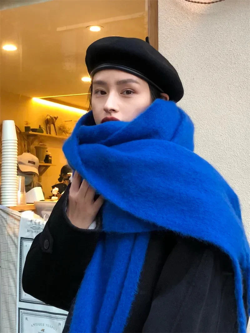 Dikke Pashmina Sjaal met Franje voor Dames - Warme Winter Accessoire Omslagdoek in Diverse Kleuren Stijlvol | Sulvida
