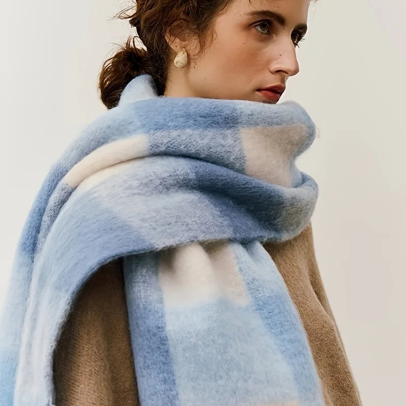 Wollen Gekleurde Sjaal Cashmere Wintersjaal Grote Zachte Schouderdoek Dames Heren 38×230 cm Warm Elegant | Sulvida