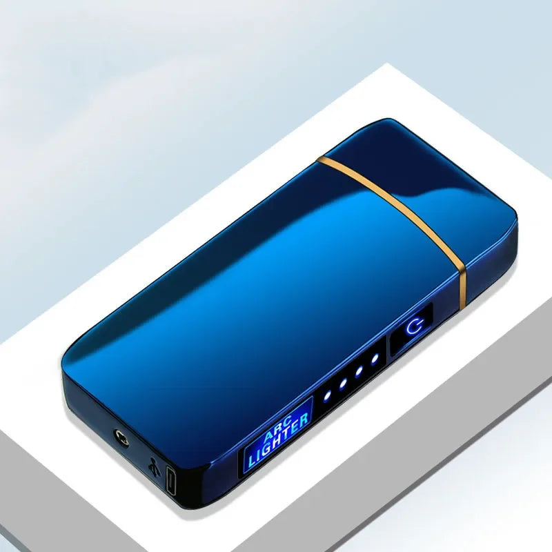Oplaadbare plasma-aansteker met dubbele lichtboog USB windbestendig luxe metaal design kaarsen kachel | Sulvida