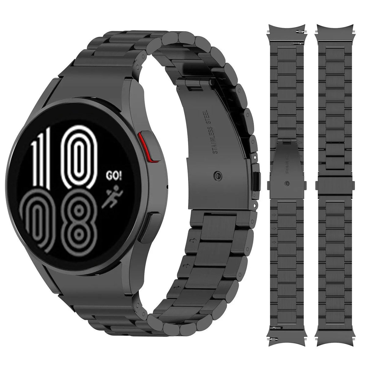 Bracelet de smartwatch en acier compatible avec Galaxy Watch 5 40mm 44mm et Watch 5 Pro 45mm, bracelet de montre élégant, accessoire | Sulvida