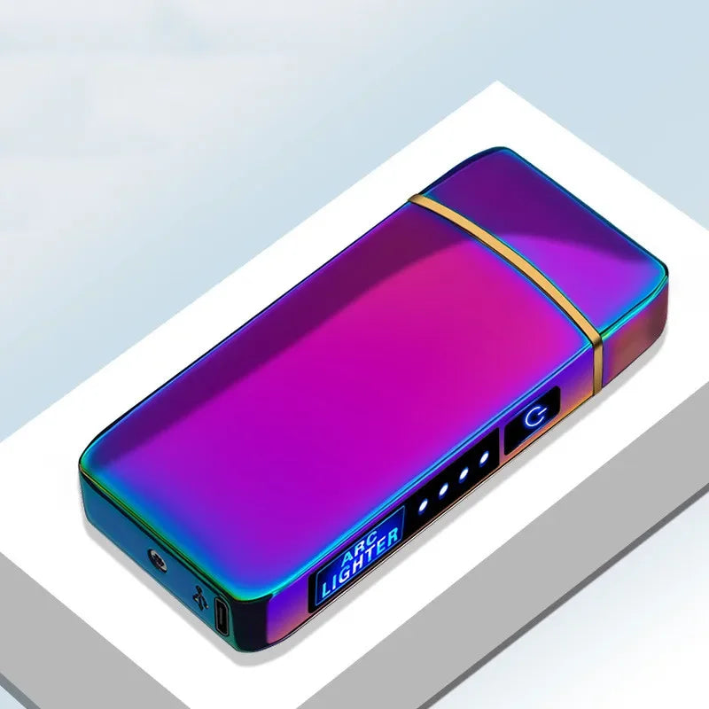Oplaadbare plasma-aansteker met dubbele lichtboog USB windbestendig luxe metaal design kaarsen kachel | Sulvida