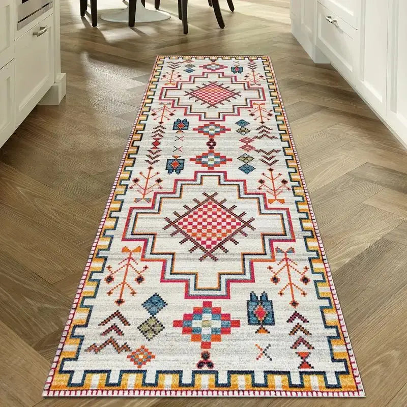 Vloerkleed Loper Wasbaar Antislip Vintage Print Gangloper voor Keuken Hal Woonkamer 50-80 cm Breed Sfeervol | Sulvida