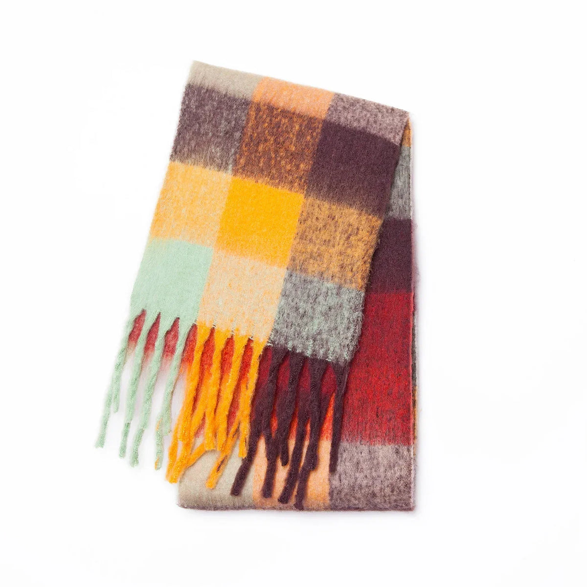 Écharpe en cachemire 38×230 cm, dégradé arc-en-ciel, étole douce, foulard de luxe, accessoire d’hiver pour femme | Sulvida