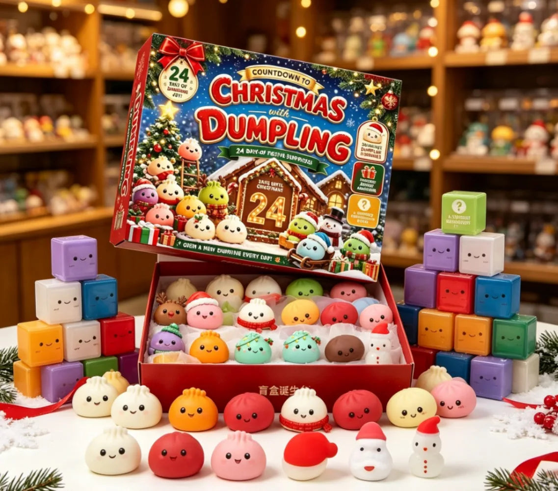 Kerst Adventskalender Knuffel 24 Dagen Broodjes Verrassing Feestdagen Decoratie Bureauaccessoire Cadeau | Sulvida