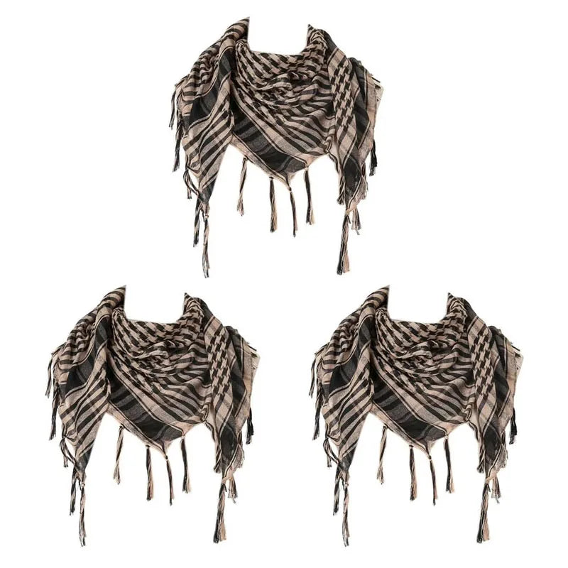 Tactische Shemagh Woestijnsjaal Geruit Katoen 100x100 cm Hoofddoek Hals Mannen Vrouwen Sport Outdoor | Sulvida