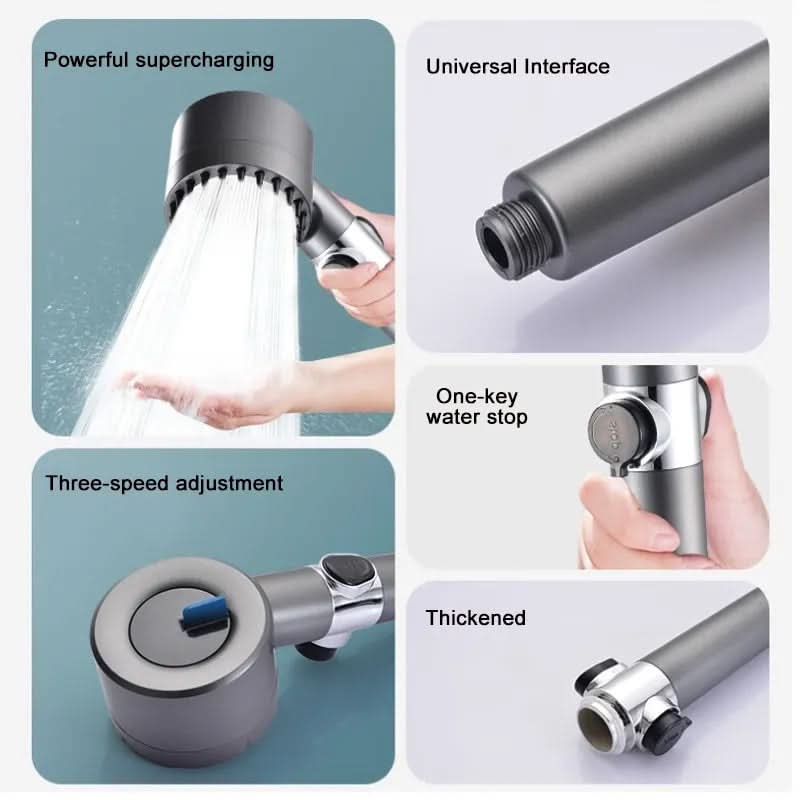 Masserende Douchekoppen met Waterfilter ABS Kunststof 10 cm Diameter Wellness Spa Badkamer Douche Luxe | Sulvida