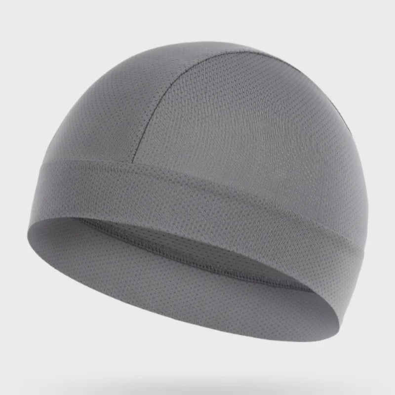 Ademende Schedelmuts Polyester Mesh voor onder Helm Wielrennen Hardlopen Sneldrogend Unisex Zwart Grijs | Sulvida