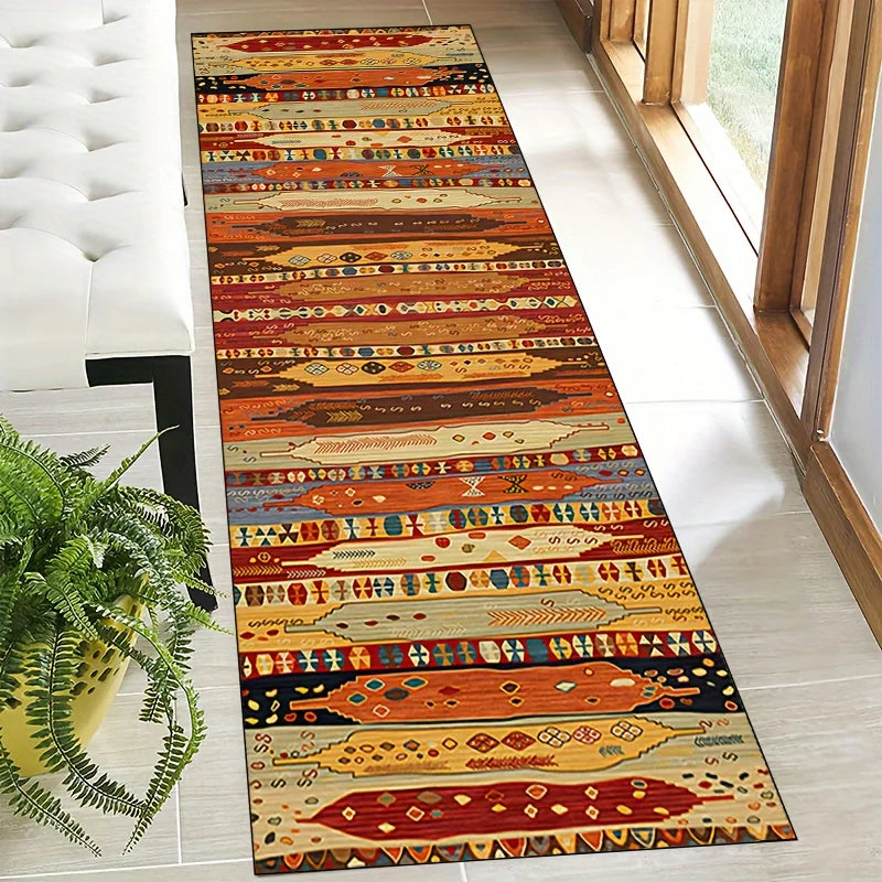 Loper Bohemian Print Polyester Antislip Gang Keuken Hal Entree Wasruimte Vloerkleed Decoratief Sfeervol | Sulvida