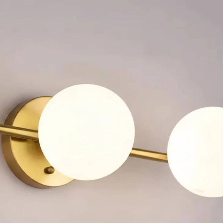 Glazen Bol Wandlamp Metaal met LED Verlichting voor Slaapkamer Gang Woonkamer Minimalistische Sfeerverlichting | Sulvida