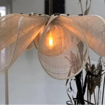 Hanglamp Linnen Kap Messing Frame Warm Licht E27 Eetkamer Woonkamer Slaapkamer Elegant Design Sfeerverlichting | Sulvida