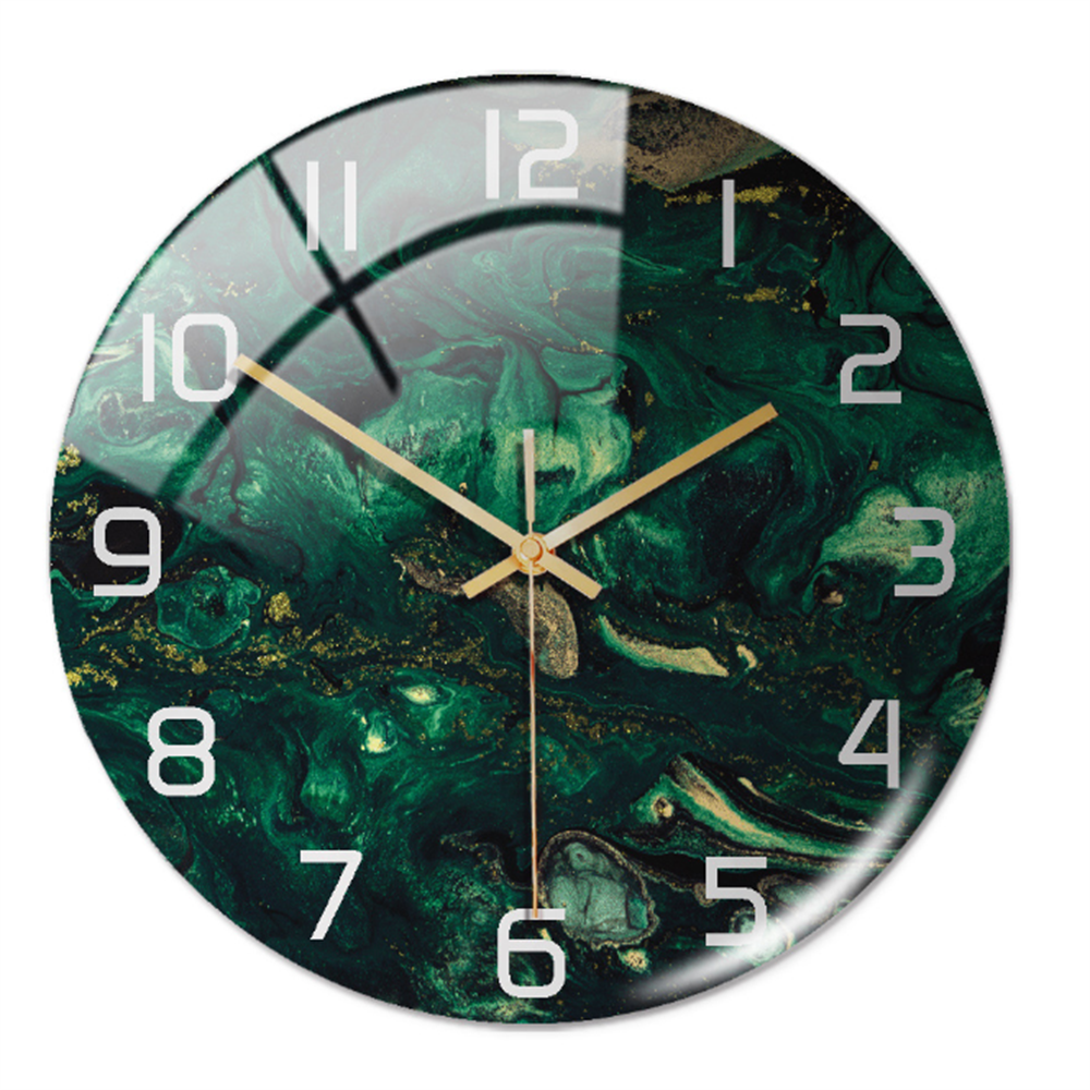 Ronde Wandklok Luxe Gouden Accent Moderne Tijdweergave Stille Uurwerk Klokken Wanddecoratie Interieur Kleur Grijs | Sulvida