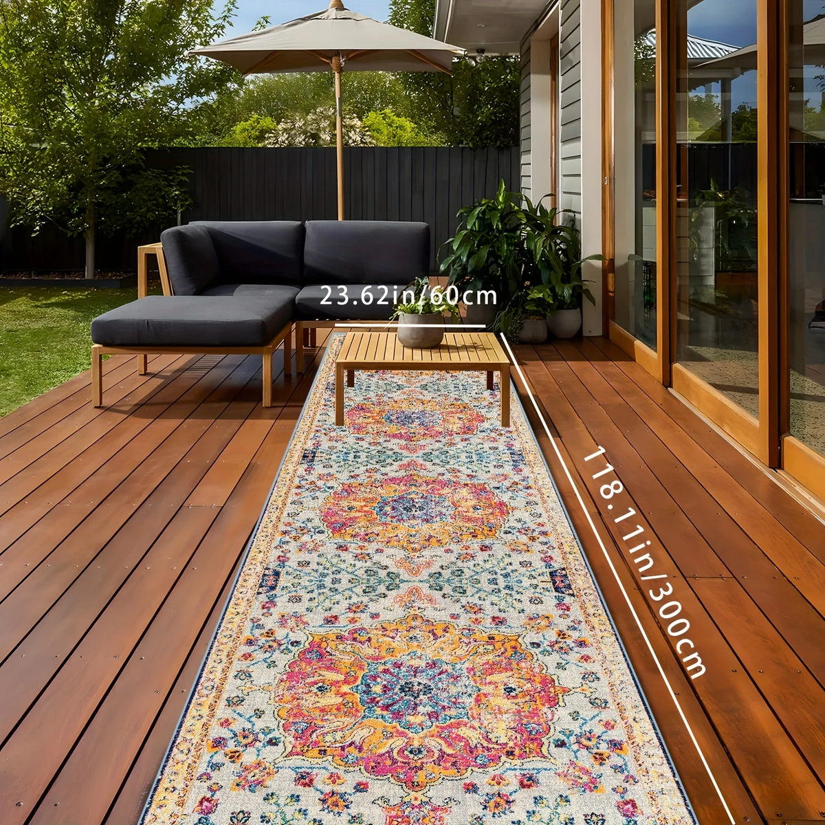 Loper Bohemian Print Polyester Antislip Gang Keuken Hal Entree Wasruimte Vloerkleed Decoratief Sfeervol | Sulvida