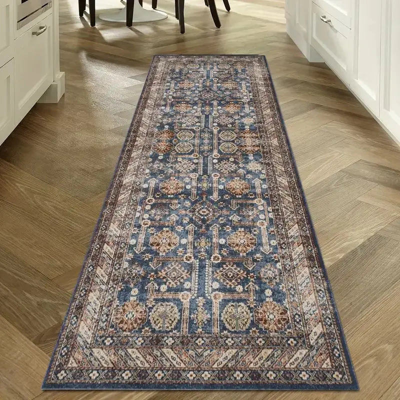 Vloerkleed Loper Wasbaar Antislip Vintage Print Gangloper voor Keuken Hal Woonkamer 50-80 cm Breed Sfeervol | Sulvida