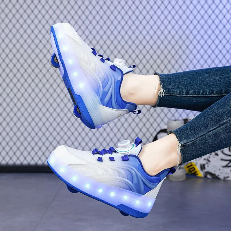 Verlichte Rolschaatsen voor Kinderen met USB Oplaadbare LED Wielen Sportschoenen Jongens Meisjes Outdoor | Sulvida