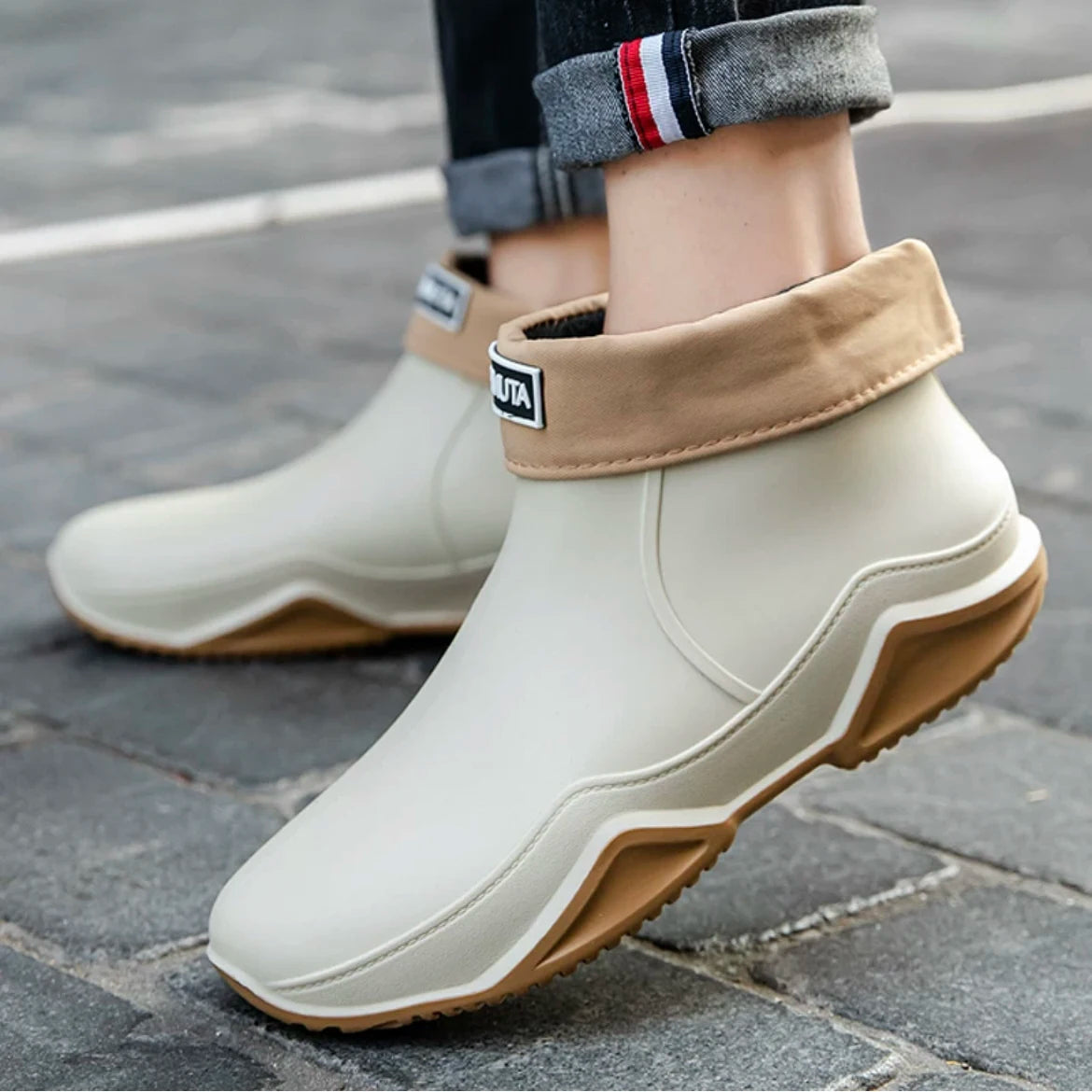 Waterdichte Enkellaarzen Dames Heren Antislip Regenlaarzen PVC Gekleurd Unisex Seizoenbestendig Tuinschoenen | Sulvida