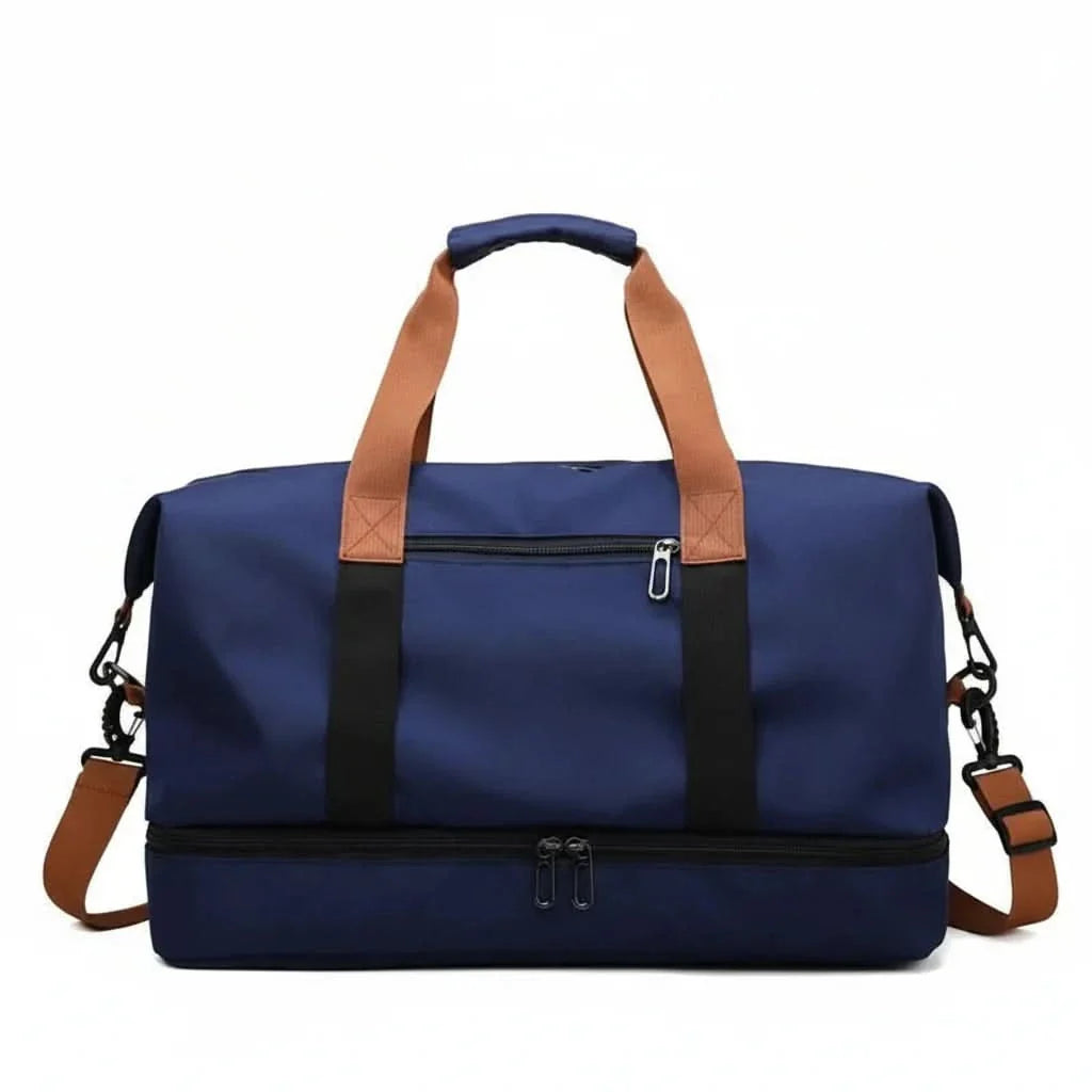 Sac de sport avec compartiment à chaussures – Sac de week-end pratique avec compartiment humide-sec et bandoulière amovible | Sulvida