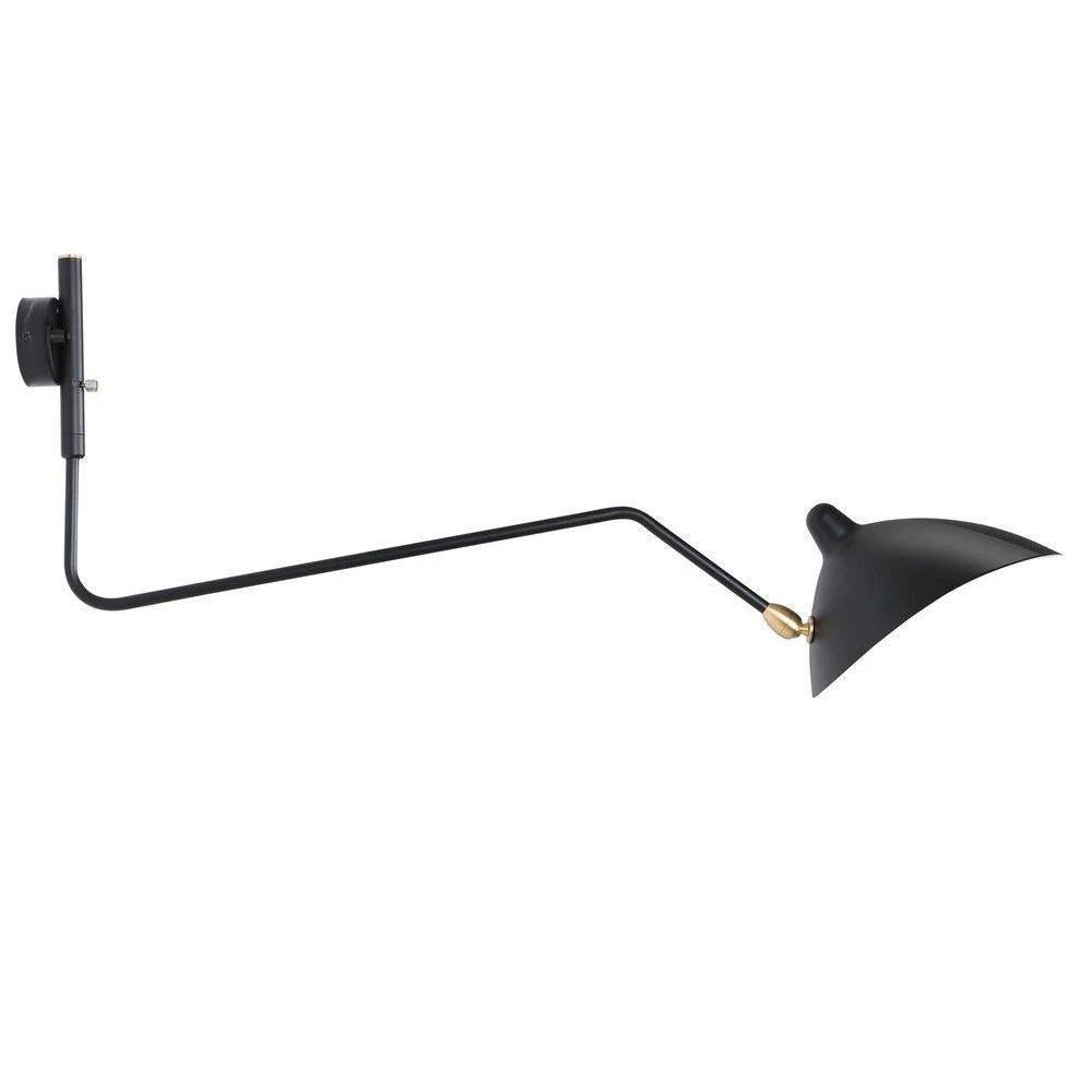 Wandlamp met verstelbare arm zwart metaal modern design 120 cm verstelbaar woonruimte leeshoek werkplek | Sulvida