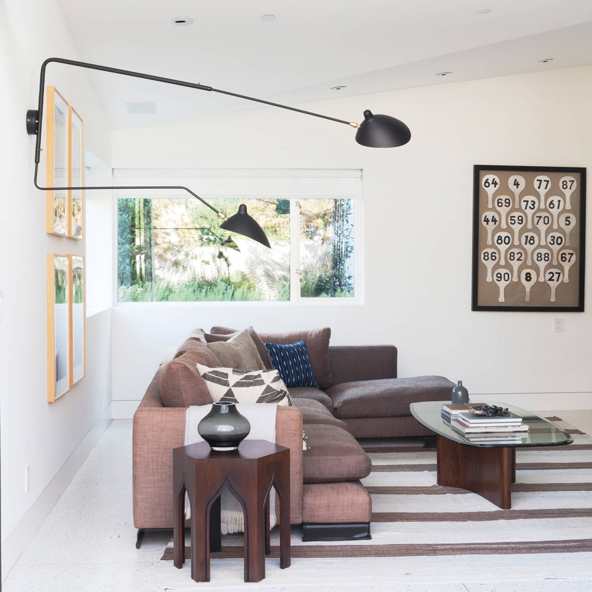 Wandlamp met verstelbare arm zwart metaal modern design 120 cm verstelbaar woonruimte leeshoek werkplek | Sulvida
