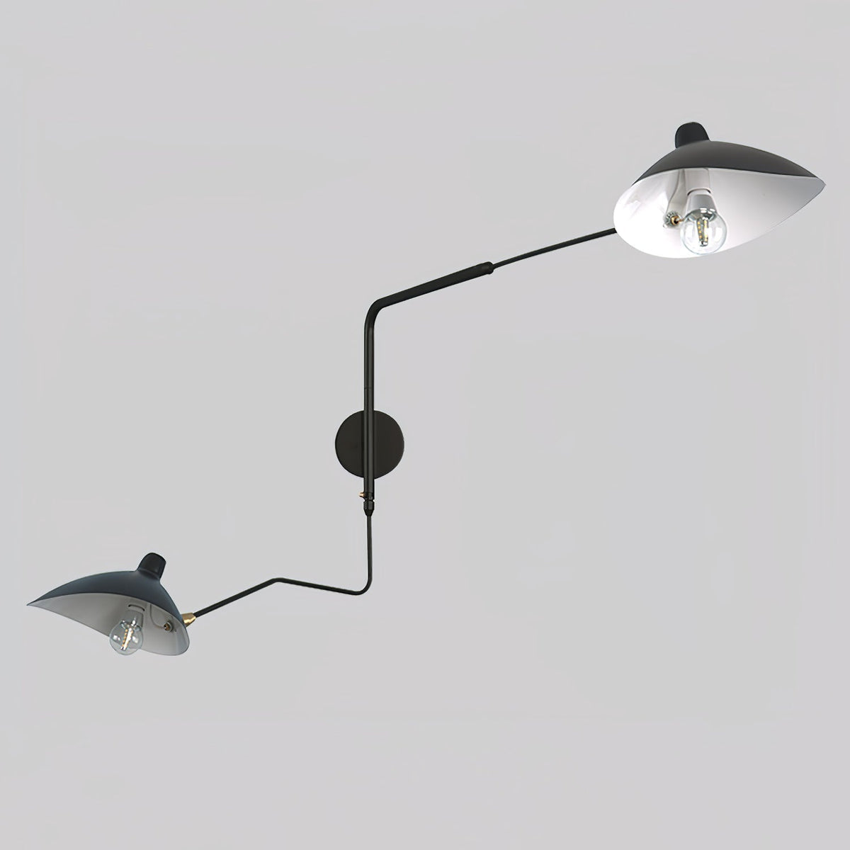 Wandlamp met verstelbare arm zwart metaal modern design 120 cm verstelbaar woonruimte leeshoek werkplek | Sulvida