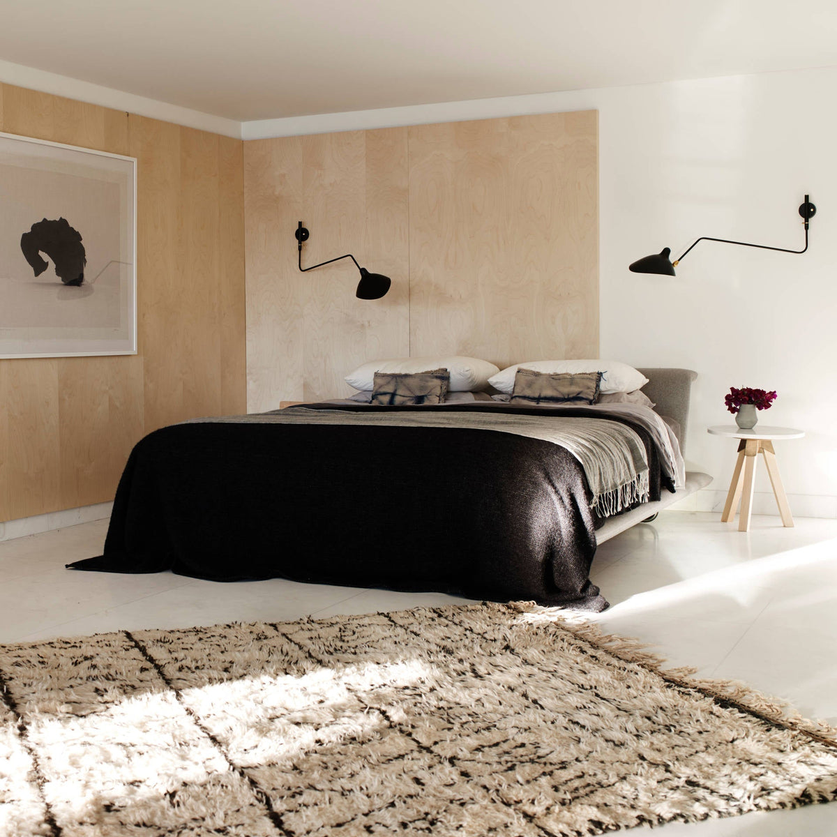 Wandlamp met verstelbare arm zwart metaal modern design 120 cm verstelbaar woonruimte leeshoek werkplek | Sulvida