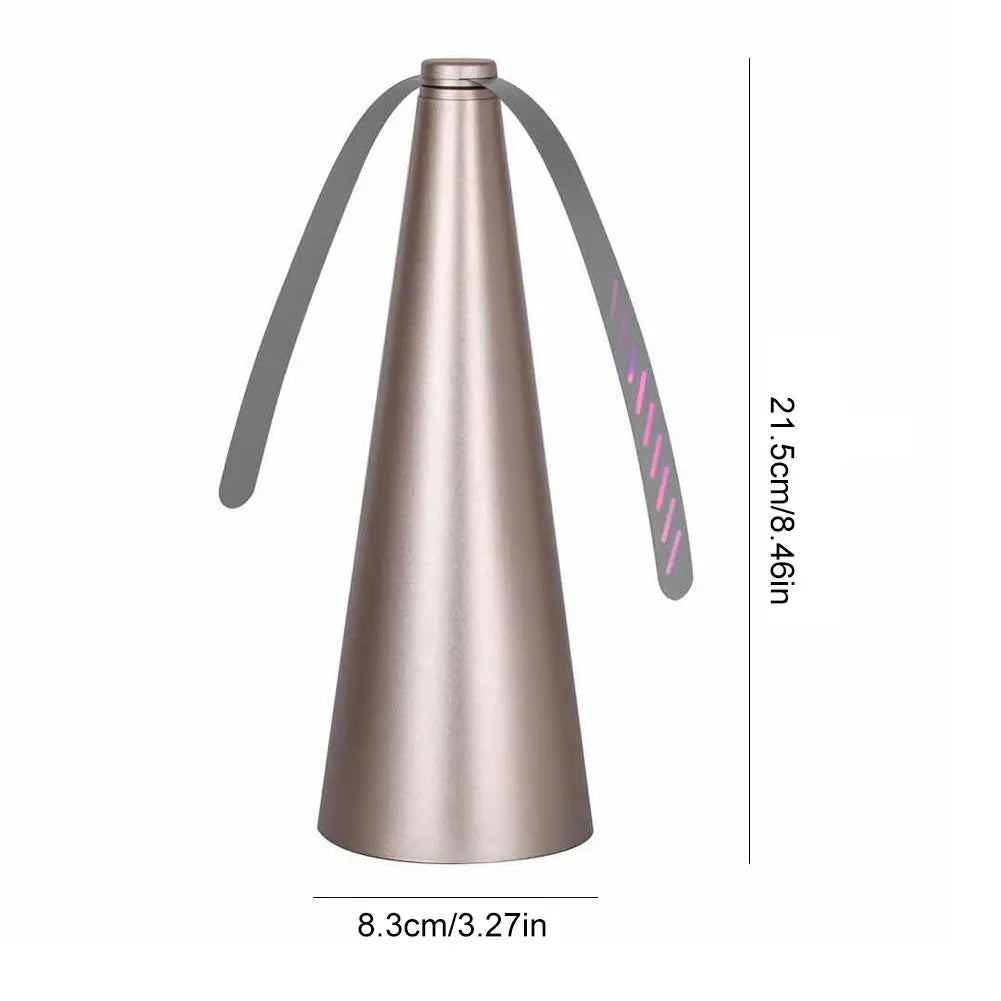 Tafelventilator met Holografische Bladen tegen Vliegen USB en Batterij Oplading Barbecue Picknick Tuin | Sulvida