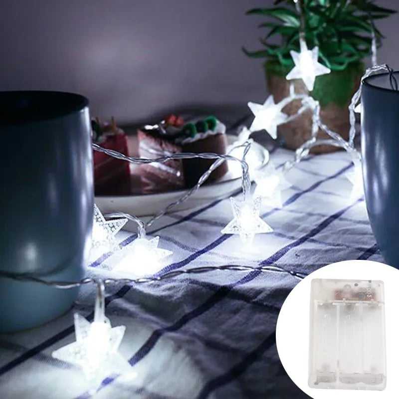 Lichtsnoer Ster LED Decoratieverlichting Binnen Buiten Feestverlichting Tuinverlichting Batterij USB | Sulvida